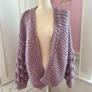 NWT Macaron Mauve Cardigan Sweater